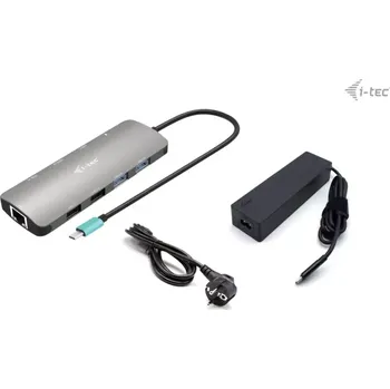 Příslušenství pro notebook i-tec USB-C Metal Nano 2x HDMI Docking Station, PD 100W + Charger 100W (bundle)