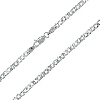 Řetízek Stříbrný řetízek pancr s brusem délka řetízku 60cm