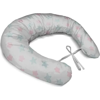 Polštář Sablio Těhotenský polštář Růžové a modré hvězdy
