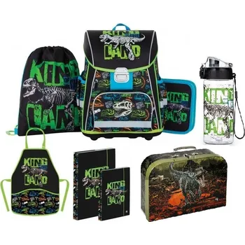Set školních potřeb Oxybag Školní sada set 8ks Premium Dinosaurus batoh, penál, sáček a doplňky 0-98323/08/01