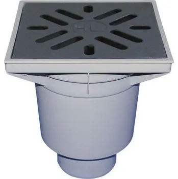 Odvodňovací žlab HL Velkokapacitní podlahová vpust DN160, svislý odtok, ZU - standard, plast