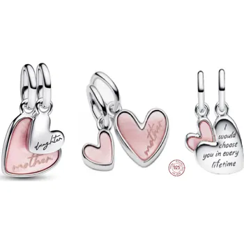 Přívěsek Charm Sterlingové stříbro 925 Nerozbitné pouto matky a dcery, přívěsek na náramek rodina