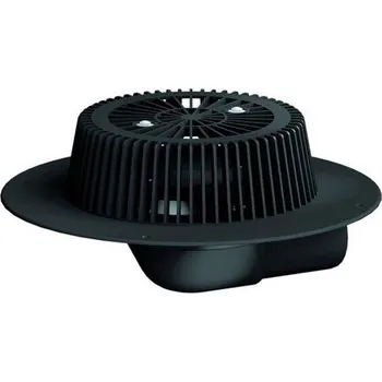 kanalizace HL Power střešní vtok DN75, ležatý, s PP izolační přírubou, záchytný koš