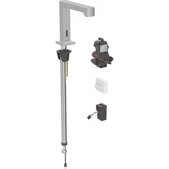 Vodovodní baterie Geberit Brenta stojánková umyvadlová baterie, napájení ze sítě, pro funkční box pod omítku, bez směšovače, nerezová ocel kartáčovaná easy-to-clean