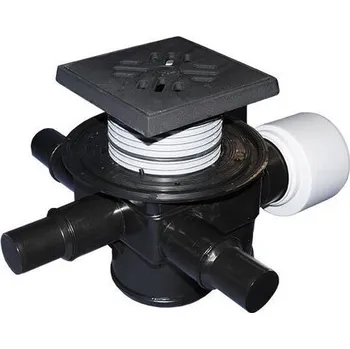 HL Podlahová vpust DN75/110 s ležatým odtokem, s uzávěrem proti vzduté vodě