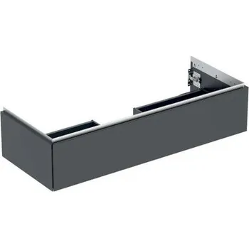 Koupelnový nábytek Geberit ONE skříňka pod umyvadlo s jednou zásuvkou, 118,4x47x26,6 cm, lakovaná mat, černá