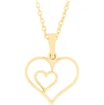 JVD Dámský stříbrný pozlacený přívěsek srdce SVLP0533XH2GO00