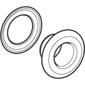 Geberit příruba s kroužkem ke šroubení, pro vanovou odpadní soupravu s tlačítkovým ovládáním PushControl, chrom lesk