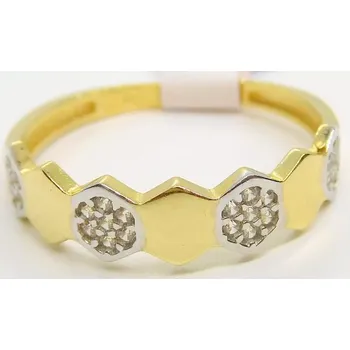 Prsten Klenoty Budín Dámský zlatý prsten se zirkony 585/1,40gr vel. 52 HK1226 (Klenoty Budín Dámský zlatý prsten se zirkony 585/1,40gr vel. 52 HK1226)