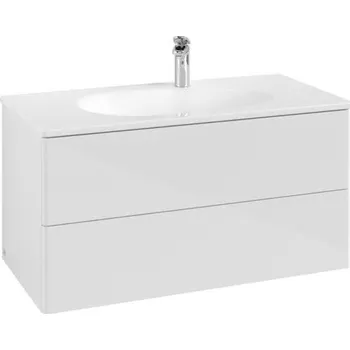 Koupelnový nábytek Villeroy & Boch Antao skříňka pod umyvadlo 98,8x50,4 cm, 2x zásuvka, Glossy White Lacquer