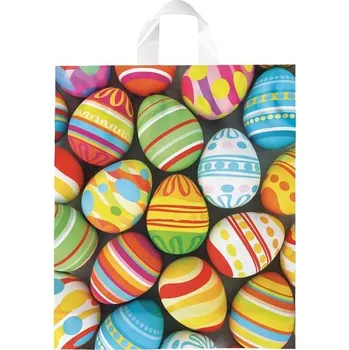Dárková taška Igelitová taška s uchem 39x46x8cm, velikonoční, vajíčka