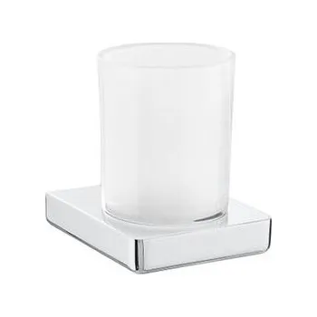 Držák na kartáček Roca Tempo držák se skleněným pohárkem, chrom