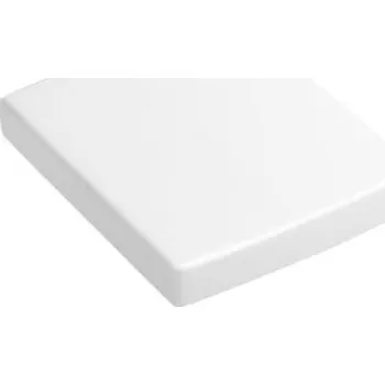 WC sedátko Villeroy & Boch Memento klozetové sedátko s poklopem, závěsy z ušlechtilé oceli, bílá