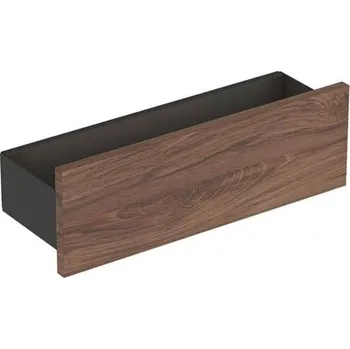 Koupelnový nábytek Geberit Smyle Square nástěnná polička 45x15x14,8 cm, ořech hickory/láva mat