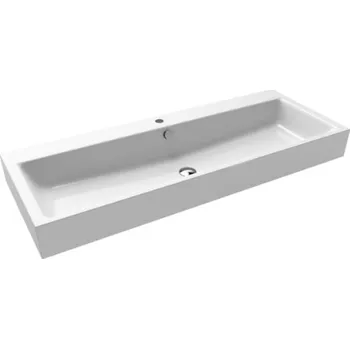 Umyvadlo Kaldewei Puro 3167 umyvadlo na stěnu, 120x46 cm, s přepadem, 1x1 otvor, Perl-Effekt, bílá