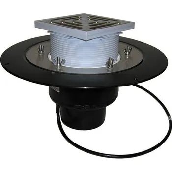 kanalizace HL Střešní vtok DN110 s pevnou izolační přírubou a izolační svorkou, s elektrickým ohřevem