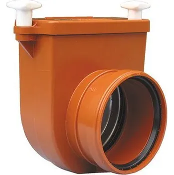 Kanalizační potrubí HL Koncová žabí klapka DN160 s klapkou z nerezové oceli a hrdlem pro plastové potrubí