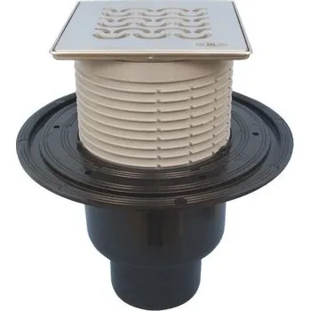 HL Podlahová vpust DN50/75/110 se svislým odtokem s pevnou izolační přírubou