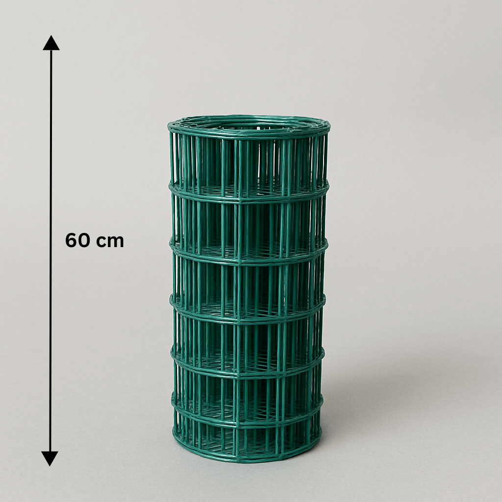 Svařované pletivo poplastované Metuje - zelené - výška 60 cm, oko 100*50 mm, role 25 m - Vysoká Kvalita Za Skvělou Cenu