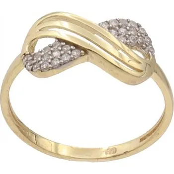 Prsten Zlatý prsten se zirkony RRCS289, vel. 59, 1.55 g (585/1000)