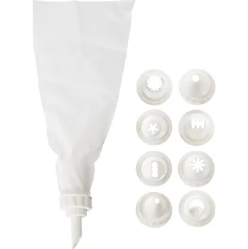 Cukrářský sáček sada, 9 špiček, d. 26 cm (akční sada 5 ks)