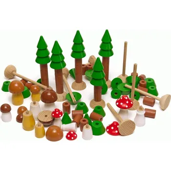 Stavebnice Dřevěná stavebnice HOUBELES 51/102 ks Vyberte variantu: Sada 51 ks