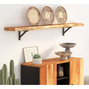 Obývací pokoj vidaXL Nástěnná police 180x20x2,5cm obdélník masivní akácie živá hrana