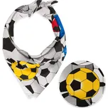 Dětský bavlněný šátek Sandra SA-580 Barevné a šedé kopačáky 70 x 70 cm