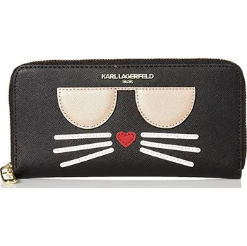 Peněženka Karl Lagerfeld Paris Zip Around Wallet Deep Black Gold