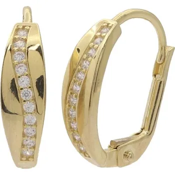 Náušnice Zlaté náušnice se zirkony EECS386 (585/1000) 2.1 g