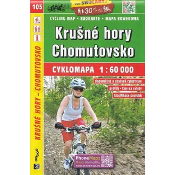 Krušné hory Chomutovsko 1:60 000 cyklomapa Shocart číslo 105 - Shocart