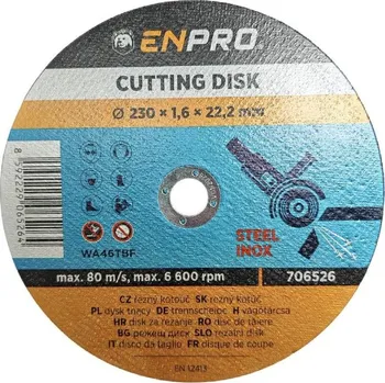Řezný kotouč Kotouč řezný Enpro Kotouč na kov řezný O 230 x 1,6 x 22,2 mm