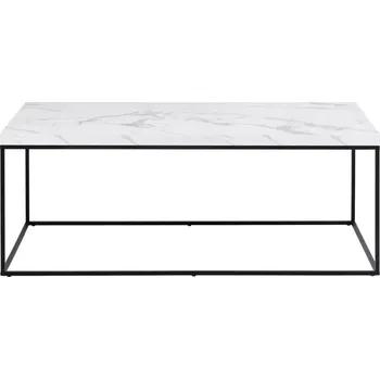 Konferenční stolek Konferenční stolek Barossa 110 cm bílý mramor/černý