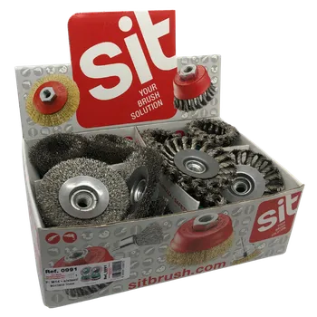 Brusný kotouč SIT Sada kartáčů z nerezové oceli pro úhlové brusky (16 kusů)