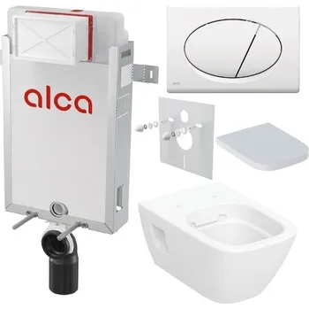 Alcadrain Set modulu k zazdění, Geberit WC, sedátka a tlačítka M70, bílá KAE097