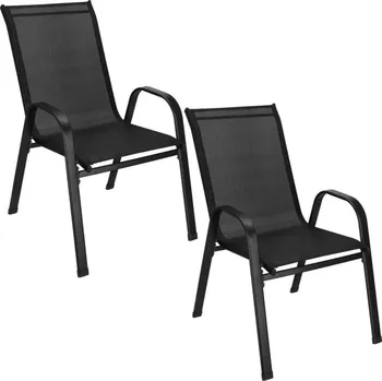 Set 2x Zahradní křeslo SPRINGOS MONZA GF0102 černé