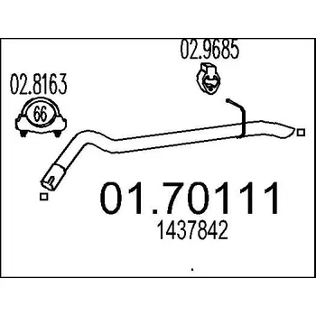 Výfuková trubka Výfuková trubka MTS 01.70111