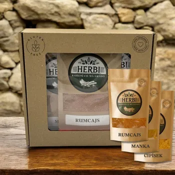 Koření Herbi HERBI dárková sada: Rumcajs, Manka a Cipísek – koření s příběhem