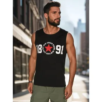 Pánské tílko Dstreet Originální černé pánské tílko s potiskem