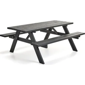 Dílenský stůl Piknikový stůl TUNDRA, 1770 mm, černý