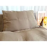 Mušelínové povlečení béžová bio bavlna - 140x200 + 50x70 cm