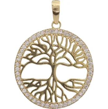 Přívěsek Zlatý přívěsek se zirkony strom života 2695ZEM (585/1000) 1.85 g