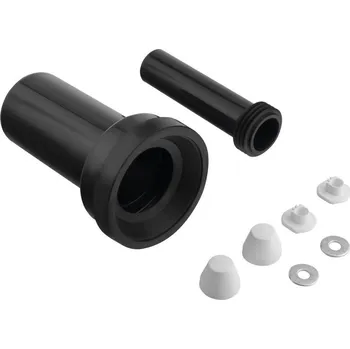 WC sada Bruckner - Připojovací set pro závěsné WC 25 cm černá