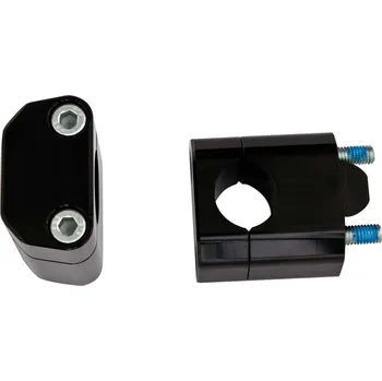 sada na zvýšení řídítek + 35 mm (průměr 22 > 28,6 mm) vč. šroubů, RTECH (černá)