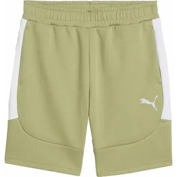 Pánské šortky Puma TEAMEVOSTRIPE SHORTS L Khaki, Bílá