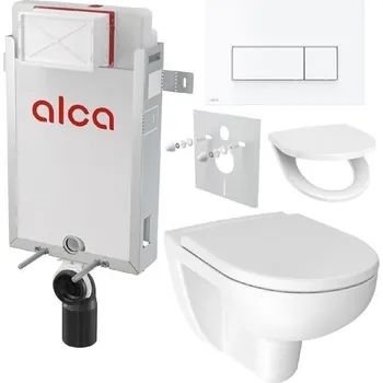 Alcadrain Set modulu k zazdění, Jika WC, sedátka a tlačítka M576, bílá mat KAE129