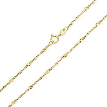 Řetízek Zlatý řetízek Singapur ze žlutého zlata s broušenými destičkami - 1,9 mm varianta 45 cm FNN1699NGY-45 cm