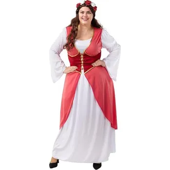 Karnevalový kostým Funiglobal - Modrý plus size kostým středověká princezna pro ženy - XXL