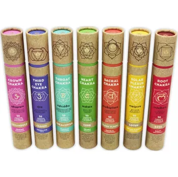 Vonná tyčinka Vonné tyčinky Balanced chakra, mix vůní - 7 čaker, 7 x 30 ks (210 ks)