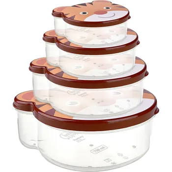 Svačinový box Svačinový box tygr 4 ks (akční sada 2 ks)